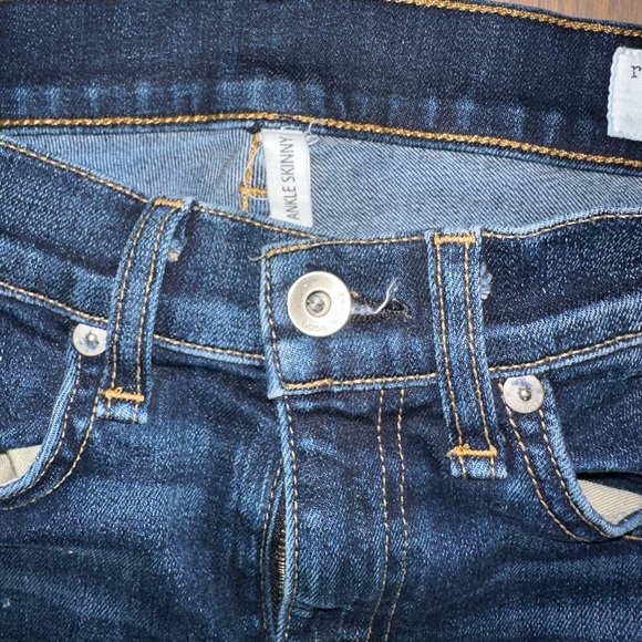 Rag & Bone Distressed Skinny Ankle Jean - Picture 7 of 9